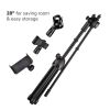 Mic Stand w/ Boom Arm 2mic Black