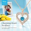 18K Rose Gold Necklaces for Women Birthday