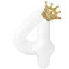 Gold Crown Number Foil Balloon Party Wedding