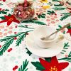 Muwago Christmas Garland  Printed Tablecloth For Dining Room