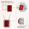 Sparkling 925 Sterling Silver Birthstone Necklaces for Women