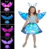 Luminous Butterfly Wings Skirt Set LED Light Butterfly Wings