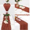 Terracotta Cheesecloth Table Runners 20x120 Inch