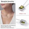 Sparkling 925 Sterling Silver Birthstone Necklaces for Women
