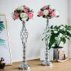 Gold/ Silver Flowers Vases Candle Rack Stand Holders Wedding Decor