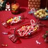 Christmas Candy Glass Plate, Christmas Theme Serving Tray