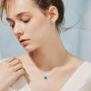 Sparkling 925 Sterling Silver Birthstone Necklaces for Women