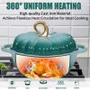 Pumpkin Dutch Oven With Cyan Enamel Cast Thanksgiving Gift