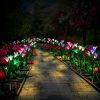 4 Pack Solar Lights With 16 Bigger Artificial Lily Flowers