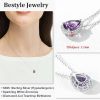 Sparkling 925 Sterling Silver Birthstone Necklaces for Women