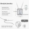Sparkling 925 Sterling Silver Birthstone Necklaces for Women