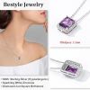 Sparkling 925 Sterling Silver Birthstone Necklaces for Women