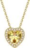 Sparkling 925 Sterling Silver Birthstone Necklaces for Women