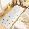 Runner rug Multicolored star pattern plush carpet