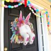 Easter Rabbit Wreath Colorful  Rabbit Garlands Door Oranment