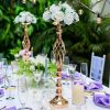 Gold/ Silver Flowers Vases Candle Rack Stand Holders Wedding Decor
