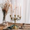 3/5-Arm Metal Plated Candle Holders, Party, Wedding Centerpiece