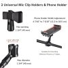 Mic Stand w/ Boom Arm 2mic Black