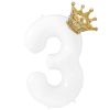 Gold Crown Number Foil Balloon Party Wedding