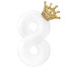Gold Crown Number Foil Balloon Party Wedding