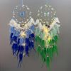 Catcher Gradient Crystal Stone Life Tree Feather Wind Chime