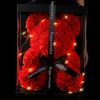 Rose Bear Artificial Flower With Box and Light Rose Teddy Bear
